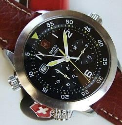 MeN SWISS ARMY AIRBOSS 1stGEN AIR FORCE MACH 3 CHRONOGRAPHSapphireNEW BandVGC