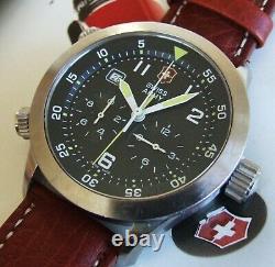 MeN SWISS ARMY AIRBOSS 1stGEN AIR FORCE MACH 3 CHRONOGRAPHSapphireNEW BandVGC