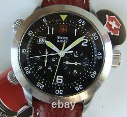 MeN SWISS ARMY AIRBOSS 1stGEN AIR FORCE MACH 3 CHRONOGRAPHSapphireNEW BandVGC