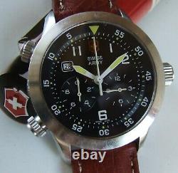 MeN SWISS ARMY AIRBOSS 1stGEN AIR FORCE MACH 3 CHRONOGRAPHSapphireNEW BandVGC