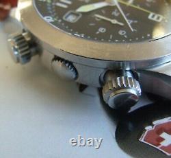 MeN SWISS ARMY AIRBOSS 1stGEN AIR FORCE MACH 3 CHRONOGRAPHSapphireNEW BandVGC