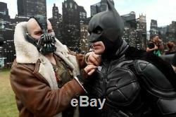 Men Tom Hardy Brown Leather Fur Coat Jacket Bane Dark Knight Rises Batman Coat