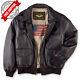 Men's Wwii U. S Air Force A2 Leather Flight Bomber Jacket A2 Jacket Brown