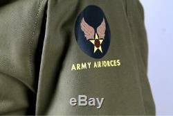 Mens Army Air Force Flight Jacket WWII B10 Military Bomber Fleece Jacket Coats