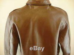 Mens M 40 WW2 Type A-2 Flight Jacket Brown Leather Air Force US Army Authentic