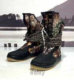 Mens Nike Air Force 1 Sf Af1 Hi Black Camo Boots Army Reflective Aa1128-004 Sz