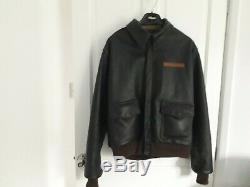 Mens aero leather jacket air forces us army