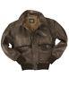 Mil-tec A2 Leather Flight Jacket Classic Us Airforce Military Army Mens Bomber