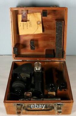 Military Army Air Force Sextant Model A-10a In Original Wood Case