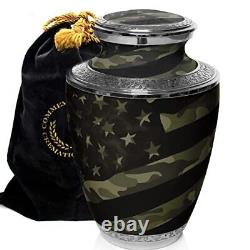 Military Army Navy Air Force Marine Veteran Camouflage Flag Cremation Urns fo