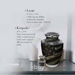 Military Army Navy Air Force Marine Veteran Camouflage Flag Cremation Urns fo