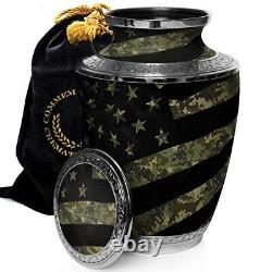 Military Army Navy Air Force Marine Veteran Camouflage Flag Cremation Urns fo