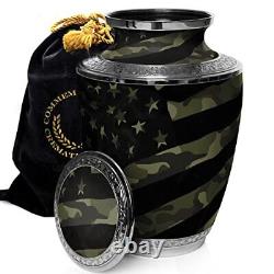 Military Army Navy Air Force Marine Veteran Camouflage Flag Cremation Urns fo