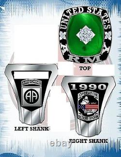 Military Rings Custom made Army, Navy, Air Force, Marine and National Guard Ring