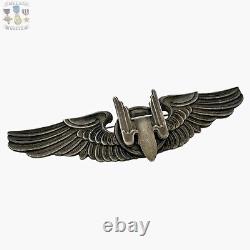 Moody Bros Sterling Wwii Army Air Forces Aerial Gunner Wings Badge 3 Size #101