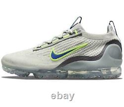 NEW Nike Air Vapormax 2021 FK Flyknit Mens White Royal Blue Volt DC9394 100 $200