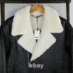 NWT $2200 COACH Size 52 XL Mens 100% Lamb Leather Shearling Moto Jacket Coat