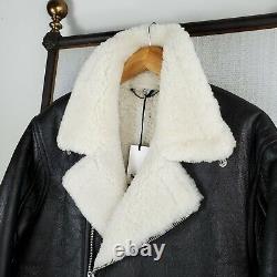 NWT $2200 COACH Size 52 XL Mens 100% Lamb Leather Shearling Moto Jacket Coat