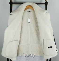 NWT $2200 COACH Size 52 XL Mens 100% Lamb Leather Shearling Moto Jacket Coat