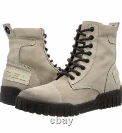 NWT Diesel LE H-RUA AM Mens Mid Sneaker Boots Size 9 Suede -Feather Gray