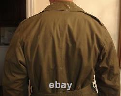 Named Capt Cassin Ww2 Army Air Force Officer'44 Trench Coat W Liner Belt 36r