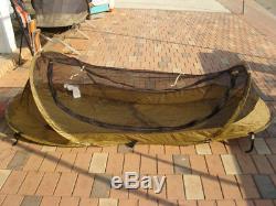 New Catoma Shelters Pop-Up Bed Net System tan coyote -us Army Surplus