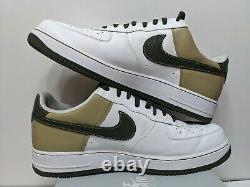 Nike Air Force 1'07 Low WHITE ARMY OLIVE GREEN TWEED BROWN 315122-131 Size 15