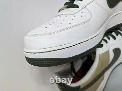 Nike Air Force 1'07 Low WHITE ARMY OLIVE GREEN TWEED BROWN 315122-131 Size 15