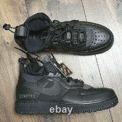 Nike Air Force 1 AF1 CQ7211-003 Mens Size 11.5 Triple Black Gore-Tex New NWT