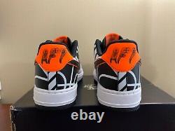 Nike Air Force 1 Low 07 LV8 NBA Hoops White Black Orange 823511-104 Mens SZ 11.5