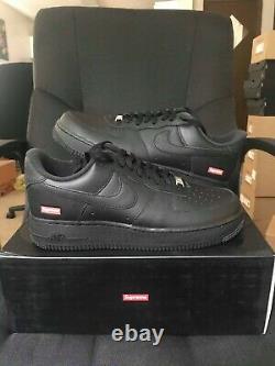 Nike Air Force 1 Low Supreme Black Size 10 DS BRAND NEW