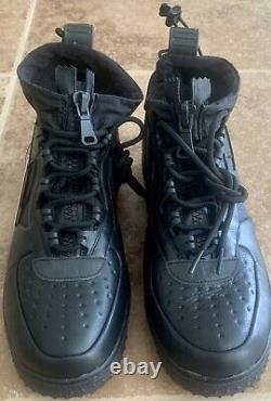 Nike Air Force 1 WTR GTX Winter Gore-Tex Triple Black CQ7211-003 Men's Size 11.5