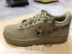 Nike Air Force One 1 Camo Olive Army Gum Bottom 596728 202 Size 4Y-7Y