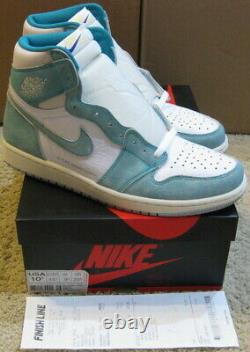 Nike Air Jordan 1 Retro High OG Shoes Turbo Green White Court Purple I Men 10.5