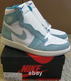 Nike Air Jordan 1 Retro High OG Shoes Turbo Green White Court Purple I Men 10.5