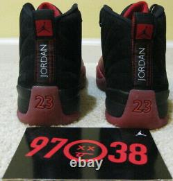 Nike Air Jordan 12 XII Retro Flu Game 2009 Sick Face 97 38 Black Red Bred Men 10