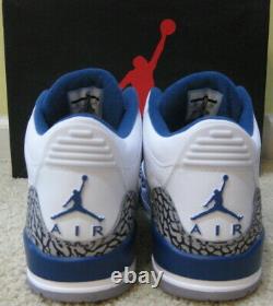 Nike Air Jordan 3 III Retro Shoes 2011 True Blue White Red Black Cement 4 Men 10