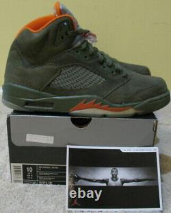 Nike Air Jordan 5 V Retro LS Shoes 2006 Olive Green Orange 3M UNDFTD 4 6 Men 10