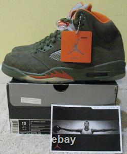 Nike Air Jordan 5 V Retro LS Shoes 2006 Olive Green Orange 3M UNDFTD 4 6 Men 10