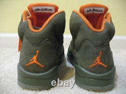 Nike Air Jordan 5 V Retro LS Shoes 2006 Olive Green Orange 3M UNDFTD 4 6 Men 10