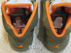 Nike Air Jordan 5 V Retro LS Shoes 2006 Olive Green Orange 3M UNDFTD 4 6 Men 10