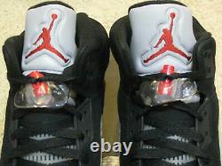 Nike Air Jordan 5 V Retro Shoes 2011 Black Metallic Silver Fire Red Grape Men 10