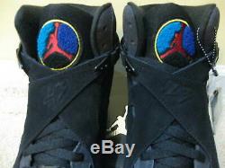 Nike Air Jordan 8 Retro Air Force 1 AJF Fusion Shoes Black Aqua Purple 7 Men 10