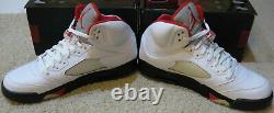 Nike Air Jordan Retro Shoes 5 18 CDP Countdown Pack White Fire Red Black Men 10