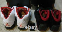 Nike Air Jordan Retro Shoes 5 18 CDP Countdown Pack White Fire Red Black Men 10