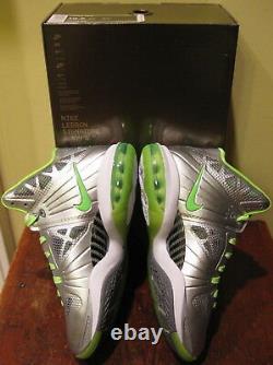 Nike Air Max Lebron 8 VIII P. S Shoes 2011 DunkMan Silver Green Jordan 5 Men 10.5