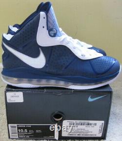 Nike Air Max Lebron 8 VIII V/2 Shoes Yankees Navy Blue White Jordan Men 10 10.5