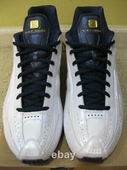 Nike Air Shox R4 Shoes 2009 White Navy Blue Gold TL BB4 Max 90 95 Jordan Men 10