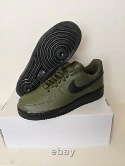 Nike By You ID Air Force 1 Low Mens Shoes Military Green/Black-Orange Size 6