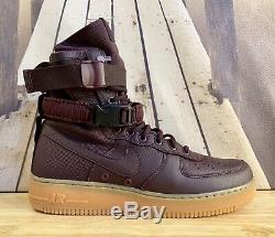 Nike SF Air Force 1 High Deep Burgundy Gum Boots 864024-600 Mens Size 10